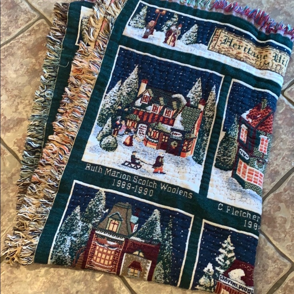 New Department 56 Heritage Village Tapestry Throw